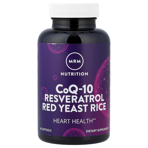 MRM 뉴트리션 MRM Nutrition, CoQ-10, 레스베라트롤, 홍국, 소프트젤 60정 상세 이미지
