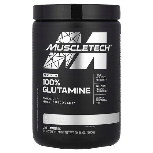 머슬테크 MuscleTech, 플래티넘 100% 글루타민, 무맛, 300g(10.58oz) 상품 이미지