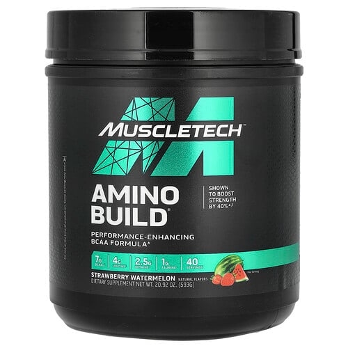 머슬테크 MuscleTech, Amino Build, 스트로베리 워터멜론 맛, 593g(20.92oz) 상세 이미지