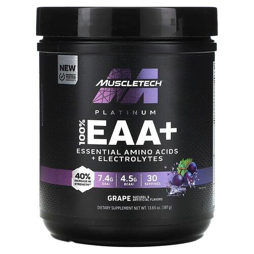 머슬테크 MuscleTech, Platinum, 100% EAA+, 포도, 387g(13.65oz) 상품 이미지