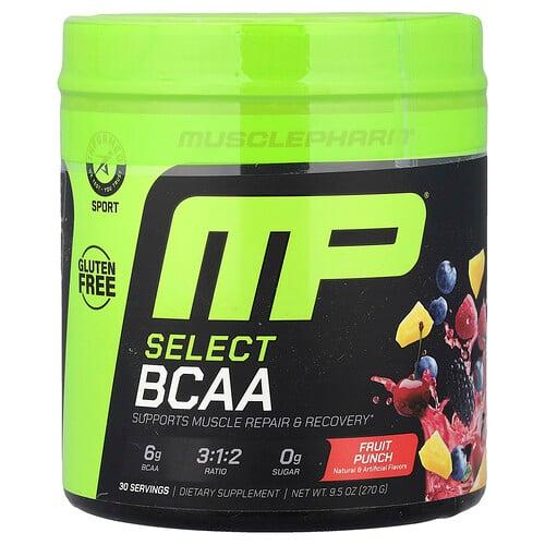 머슬 팜 MusclePharm, Select BCAA, 과일 펀치, 270g(9.5oz) 상품 이미지
