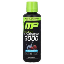 머슬 팜 MusclePharm, Select L-카르니틴 3000, 블루 라즈베리, 480ml(16fl oz)