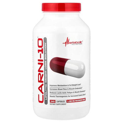메타볼릭 뉴트리션 Metabolic Nutrition, Carni-10™, 캡슐 240정 상품 이미지