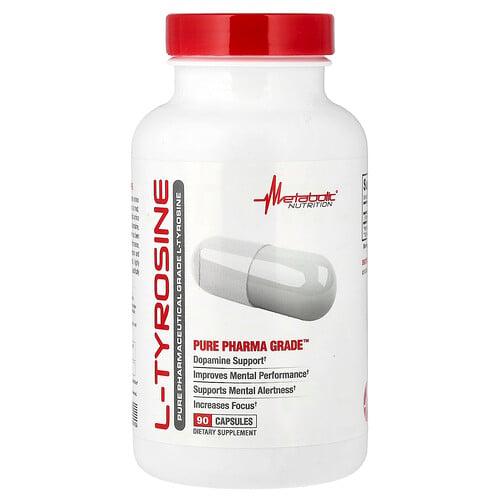 메타볼릭 뉴트리션 Metabolic Nutrition, l-타이로신, 캡슐 90정(캡슐 1정당 500mg) 상품 이미지