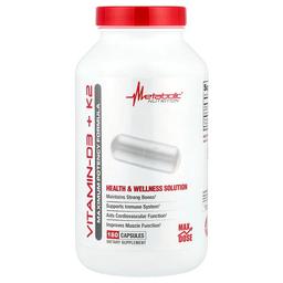 메타볼릭 뉴트리션 Metabolic Nutrition, 비타민D3 + K2, 캡슐 180정