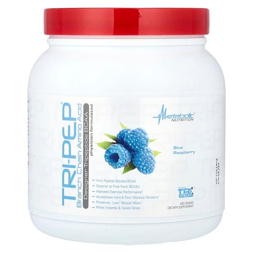메타볼릭 뉴트리션 Metabolic Nutrition, Tri-Pep®, 분지사슬아미노산, 블루 라즈베리, 400g(14.1oz) 상세 이미지