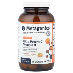 메타제닉스 Metagenics, Ultra Potent-C® 비타민C, 오렌지, 츄어블 정 90정