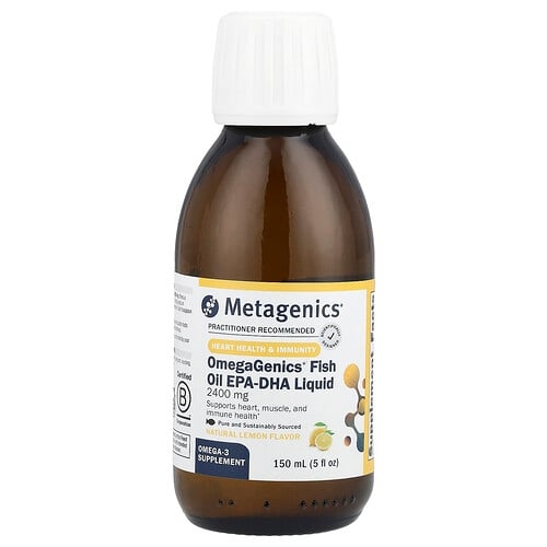 메타제닉스 Metagenics, OmegaGenics EPA-DHA 2400. 천연 레몬, 150ml(5fl oz) 상세 이미지