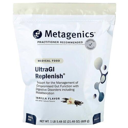메타제닉스 Metagenics, UltraGI Replenish®, 의료 식품, 바닐라 맛, 609g(21.48oz) 상품 이미지