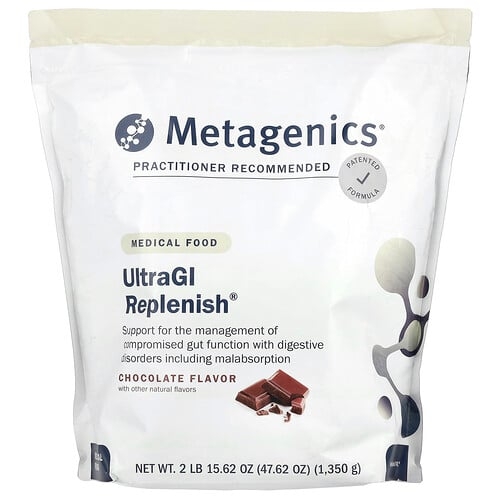메타제닉스 Metagenics, UltraGI Replenic®, 초콜릿, 1,350g(47.62oz) 상세 이미지