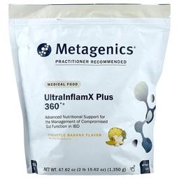 메타제닉스 Metagenics, UltraInflamX Plus 360°, 의료 식품, 파인애플 바나나 맛, 1,350g(47.62oz)