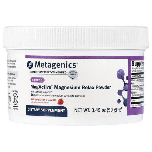 메타제닉스 Metagenics, MagActive™ 마그네슘 릴랙스 파우더, 딸기, 99g(3.49oz) 상품 이미지