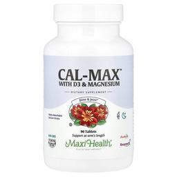맥시 헬스 Maxi Health, Cal-Max™, D3 및 마그네슘 함유, 90정