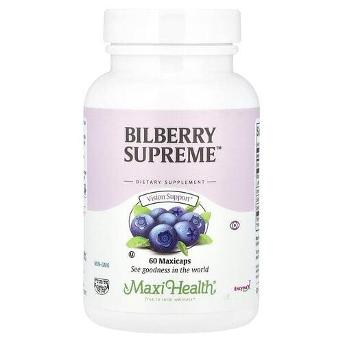 맥시 헬스 Maxi Health, Bilberry Supreme™, 맥시캡 60정 상품 이미지