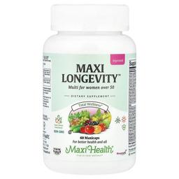 맥시 헬스 Maxi Health, Maxi Longevity™, 50세 이상 여성용 멀티, 맥시캡 60정