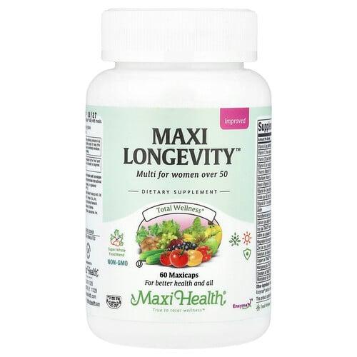 맥시 헬스 Maxi Health, Maxi Longevity™, 50세 이상 여성용 멀티, 맥시캡 60정 상품 이미지