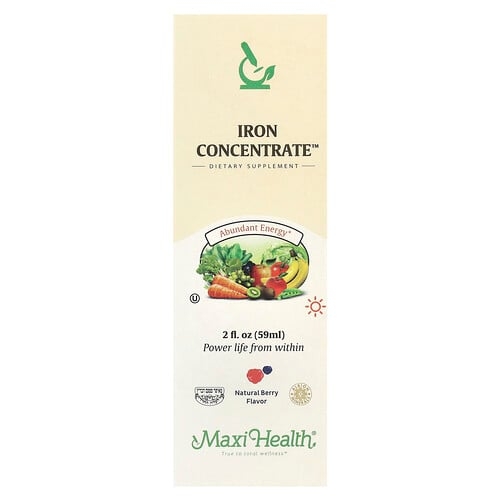 맥시 헬스 Maxi Health, Iron Concentrate™, 천연 베리, 59ml(2fl oz) 상세 이미지