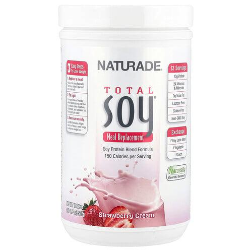 네퓨레이드 Naturade, Total Soy®, 식사 대용, 딸기 크림, 507g(1lb 1.88oz) 상품 이미지