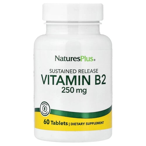 네이쳐스 플러스 NaturesPlus, 비타민B2, 서방형, 250mg, 60정 상세 이미지