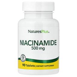 네이쳐스 플러스 NaturesPlus, 나이아신아마이드, 500 mg, 90 태블릿