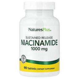 네이쳐스 플러스 NaturesPlus, 나이아신아마이드, 서방형, 1,000mg, 90정