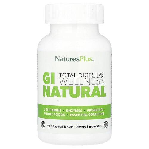 네이쳐스 플러스 NaturesPlus, 토탈 소화 웰니스, GI Natural®, 이중층 정제 90정 상품 이미지