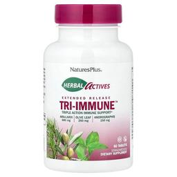 네이쳐스 플러스 NaturesPlus, 허브 액티브, 서방형 Tri-Immune™, 60정