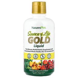 네이쳐스 플러스 NaturesPlus, Source of Life Gold® 리퀴드, 열대 과일 맛, 900ml(30fl oz)