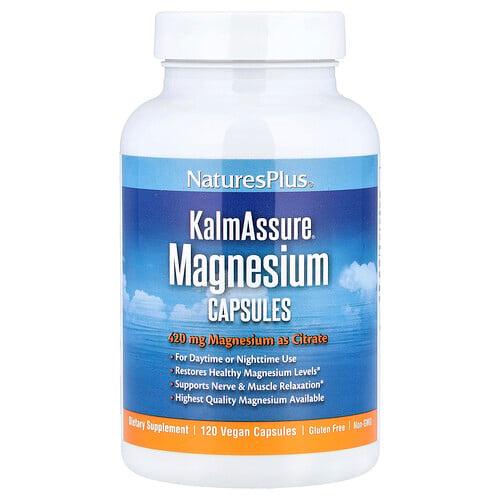 네이쳐스 플러스 NaturesPlus, KalmAssure®, 마그네슘, 베지 캡슐 120정(캡슐 1정당 105mg) 상품 이미지