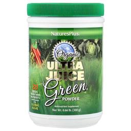 네이쳐스 플러스 NaturesPlus, 유기농 Ultra Juice Green® 분말, 300g(0.66lb)
