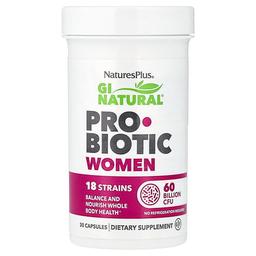 네이쳐스 플러스 NaturesPlus, GI Natural 여성용 프로바이오틱, 600억 CFU, 캡슐 30정