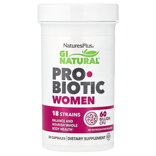 네이쳐스 플러스 NaturesPlus, GI Natural 여성용 프로바이오틱, 600억 CFU, 캡슐 30정 상세 이미지