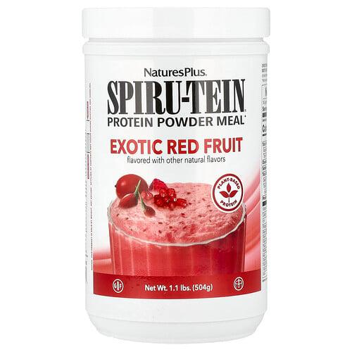 네이쳐스 플러스 NaturesPlus, Spiru-Tein®, 단백질 분말 식사, 이국적인 붉은 과일, 504g(1.1lb) 상품 이미지
