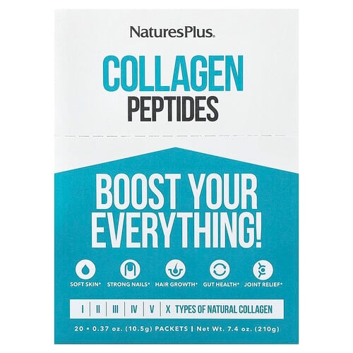 네이쳐스 플러스 NaturesPlus, 콜라겐 펩타이드, 스틱 팩 20개, 개당 10.5g (0.37oz) 상세 이미지