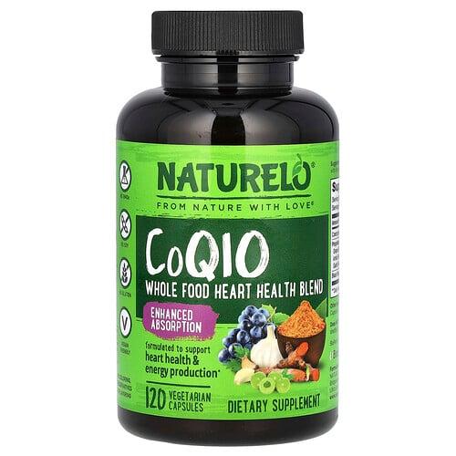 내추렐로 NATURELO, CoQ10, 천연 식품 심장 건강 혼합물, 베지 캡슐 120정 상품 이미지