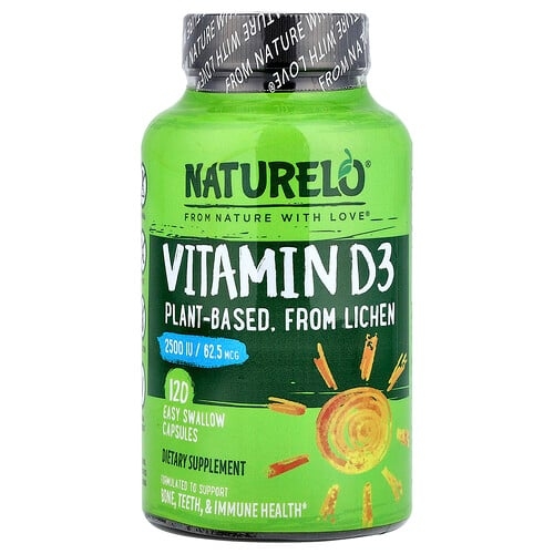 내추렐로 NATURELO, 비타민D3, 62.5mcg(2,500IU), 삼키기 쉬운 캡슐 120정 상세 이미지
