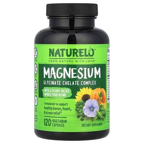 내추렐로 NATURELO, 마그네슘 글리시네이트 킬레이트 복합체, 200mg, 베지 캡슐 120정 상세 이미지