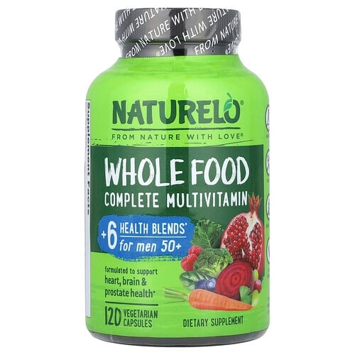 내추렐로 NATURELO, 천연 식품 컴플리트 종합비타민, 50세 이상 남성용, 베지 캡슐 120정 상세 이미지