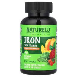내추렐로 NATURELO, 비타민C 함유 철분, 베지 캡슐 90정