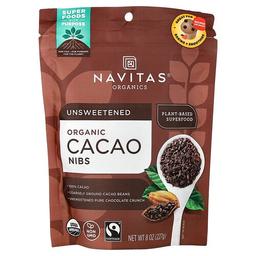 나비타스 오가닉스 Navitas Organics, 유기농 카카오 닙스, 무가당, 227g(8oz)