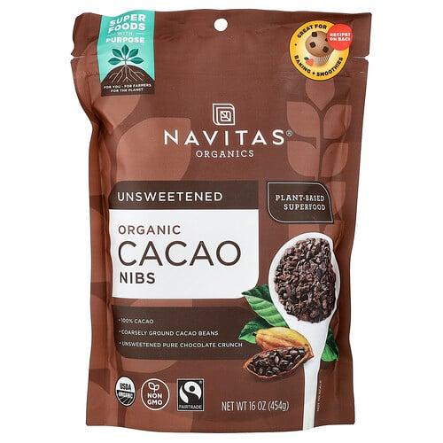 나비타스 오가닉스 Navitas Organics, 유기농 카카오 닙스. 무가당, 454g(16oz) 상품 이미지