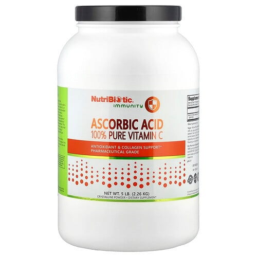 뉴트리바이오틱 NutriBiotic, 면역력, 아스코빅애씨드, 100% 순수 비타민 C, 결정질 분말, 2.26 kg(5 lb) 상세 이미지