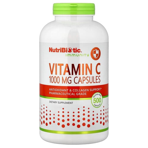 뉴트리바이오틱 NutriBiotic, 면역력, 비타민C, 1,000mg, 캡슐 500정 상세 이미지
