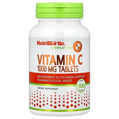 뉴트리바이오틱 NutriBiotic, 비타민C, 1,000mg, 식물성 정제 100정 상세 이미지