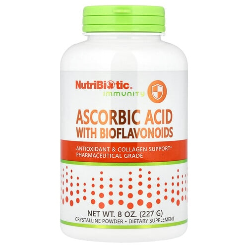 뉴트리바이오틱 NutriBiotic, Immunity, 아스코르브산(바이오플라보노이드 함유), 결정질 분말, 227g(8oz) 상세 이미지