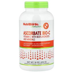 뉴트리바이오틱 NutriBiotic, Immunity, 아스코베이트 Bio-C, 바이오플라보노이드 및 미네랄 함유 비타민C, 454g(16oz)