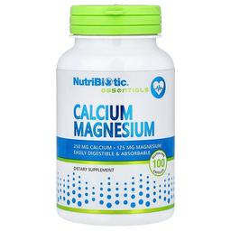 뉴트리바이오틱 NutriBiotic, 필수 영양소 함유, 칼슘 마그네슘, 글루텐 무함유 캡슐 100정