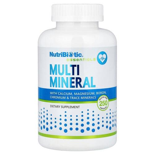 뉴트리바이오틱 NutriBiotic, 에센셜, 멀티 미네랄, 글루텐 무함유 캡슐 250정 상품 이미지