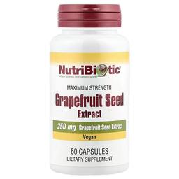 뉴트리바이오틱 NutriBiotic, 자몽 씨추출물, 맥시멈 스트렝스, 250mg, 캡슐 60정