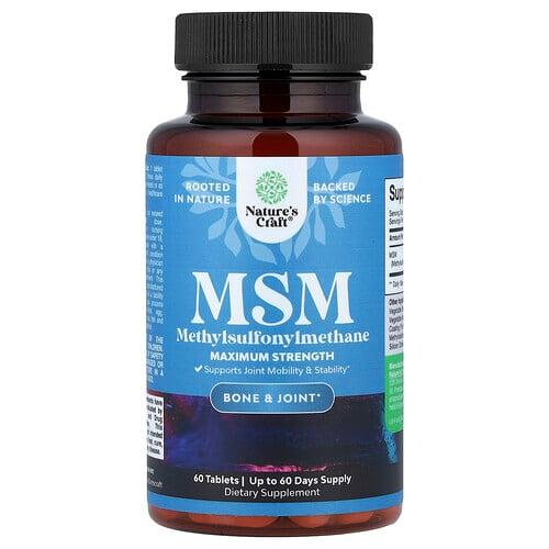 네이처스 크래프트 Nature's Craft, MSM, 1,000mg, 60정 상품 이미지